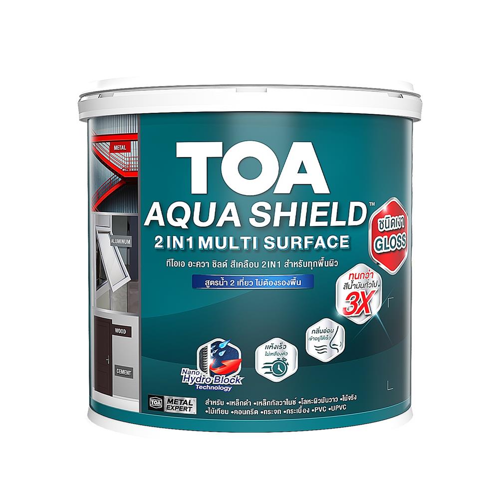 สีเคลือบเงา TOA AQUA SHIELD 2 IN 1 BASE B เงา 3.5 ลิตร