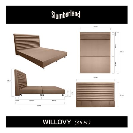 ฐานรองหัวเตียง 3.5 ฟุต SLUMBERLAND WILLOVY สี BROWN_5