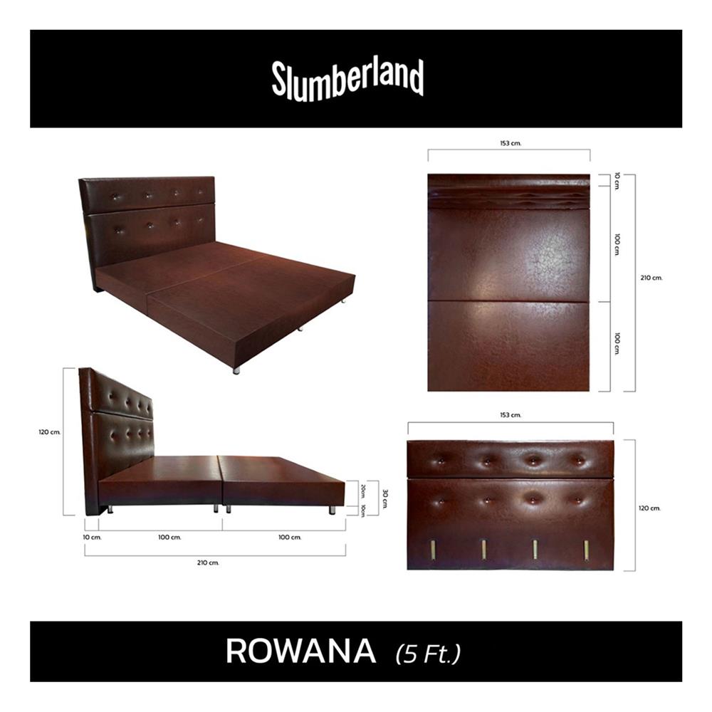 ฐานรองหัวเตียง 5 ฟุต SLUMBERLAND ROWANA สี BROWN