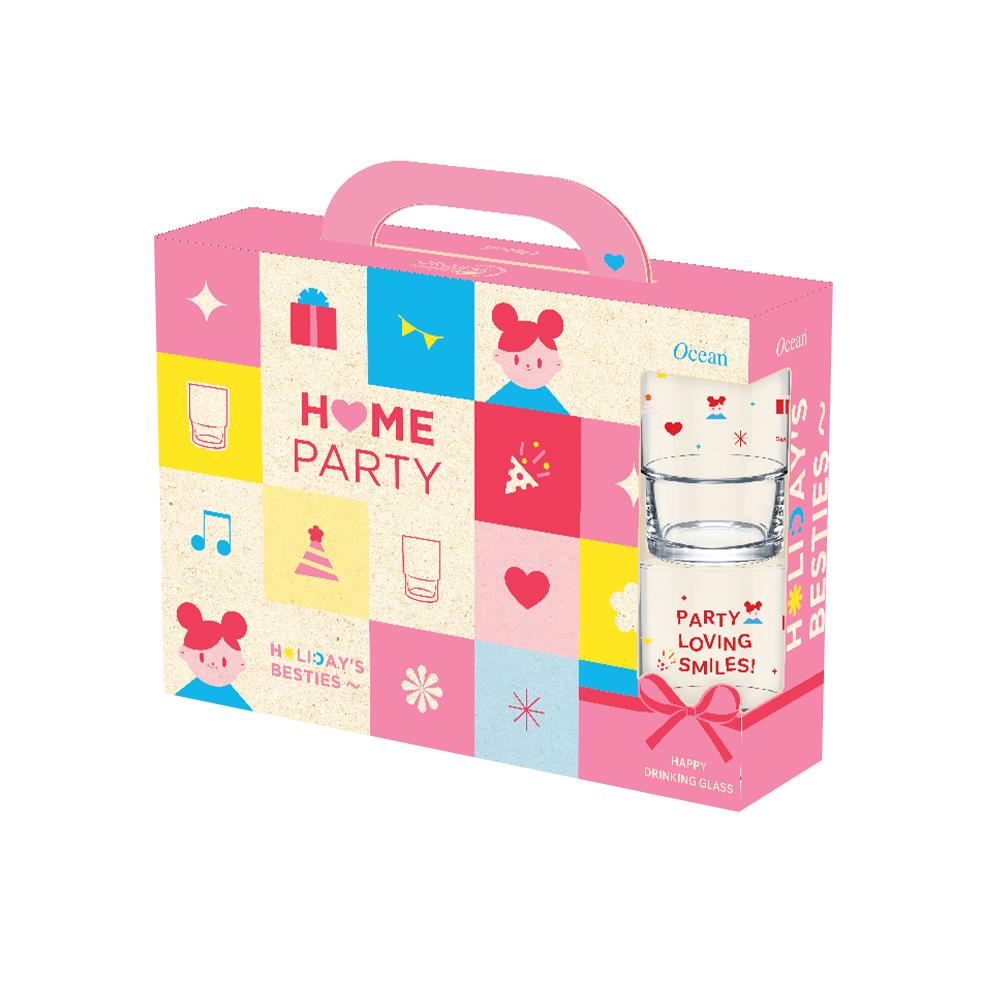 แก้วน้ำ 245 มล. OCEAN GLASS FESTIVE HOME PARTY PK แพ็ก 8 ใบ