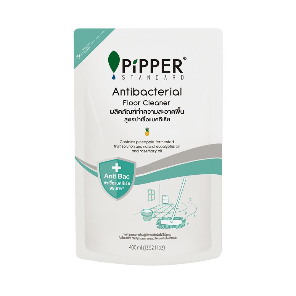 รีฟิลน้ำยาทำความสะอาดพื้น PIPPER สูตรแอนตี้แบคทีเรีย 400 มล.