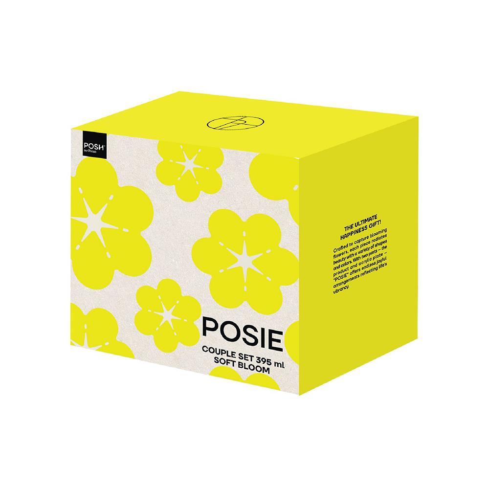 แก้วน้ำ 395 มล. OCEAN GLASS POSIE SOFT BLOOM แพ็ก 2 ใบ