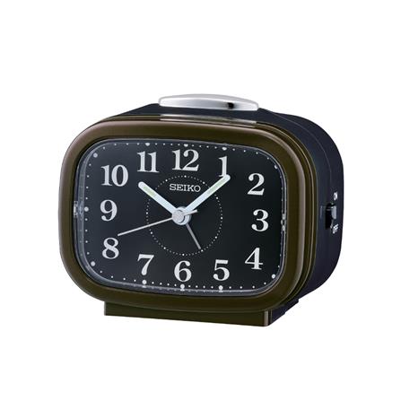 นาฬิกาปลุก SEIKO CLOCKS QHK060B 3.89X3.3 นิ้ว สีน้ำตาล