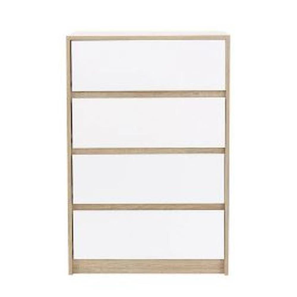 ตู้ลิ้นชัก 4 ลิ้นชัก LOOMS 19209903 60 ซม. สีโซลิดโอ๊ค/ขาว