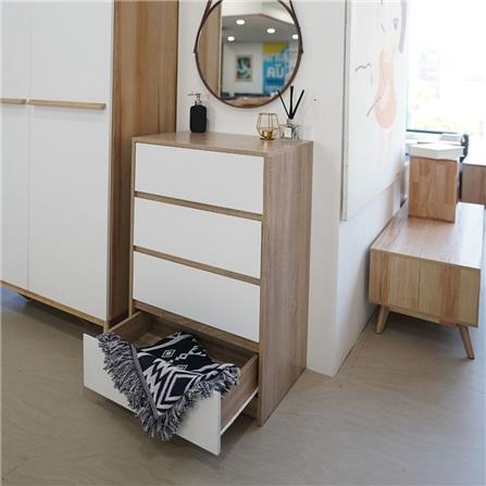 ตู้ลิ้นชัก 4 ลิ้นชัก LOOMS 19209903 60 ซม. สีโซลิดโอ๊ค/ขาว_6