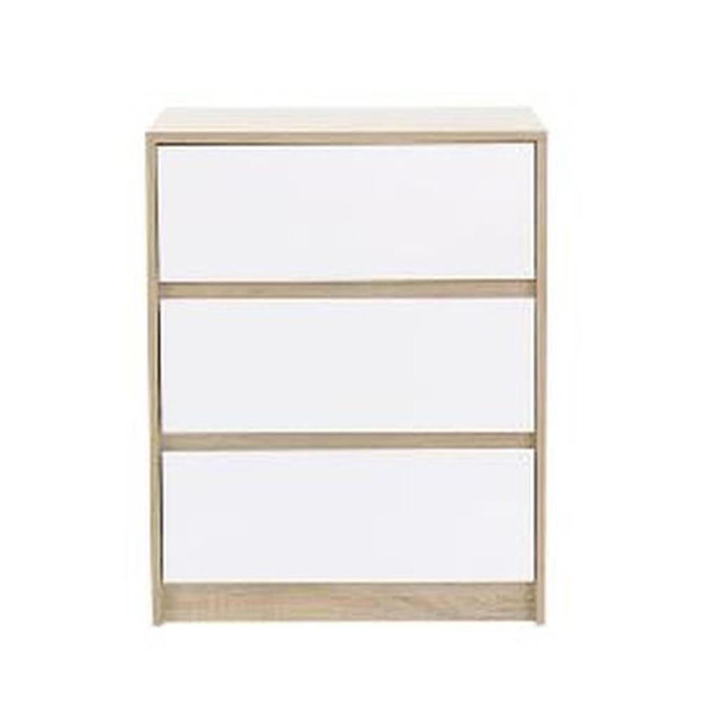 ตู้ลิ้นชัก 3 ลิ้นชัก LOOMS 19209902 60 ซม. สีโซลิดโอ๊ค/ขาว