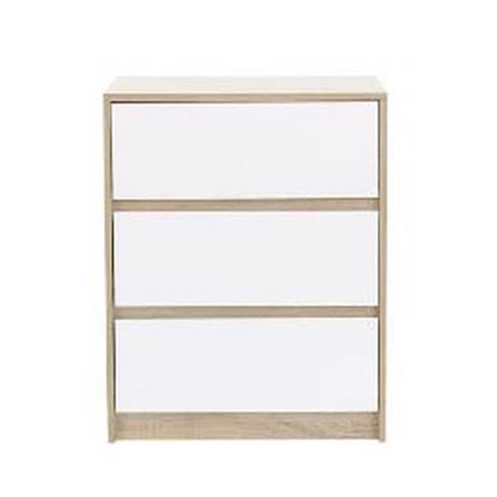 ตู้ลิ้นชัก 3 ลิ้นชัก LOOMS 19209902 60 ซม. สีโซลิดโอ๊ค/ขาว_0