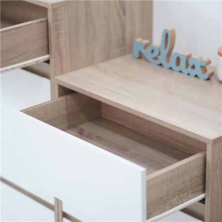 ตู้ลิ้นชัก 3 ลิ้นชัก LOOMS 19209902 60 ซม. สีโซลิดโอ๊ค/ขาว_4