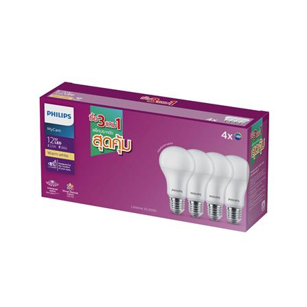 หลอด LED PHILIPS A60 12 วัตต์ WARM WHITE E27 แพ็ก 4 ชิ้น_2