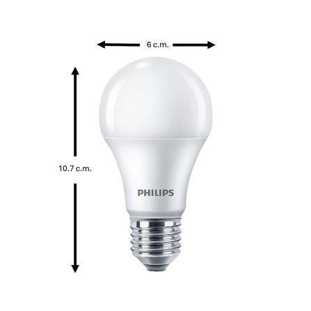 หลอด LED PHILIPS A60 12 วัตต์ WARM WHITE E27 แพ็ก 4 ชิ้น_4