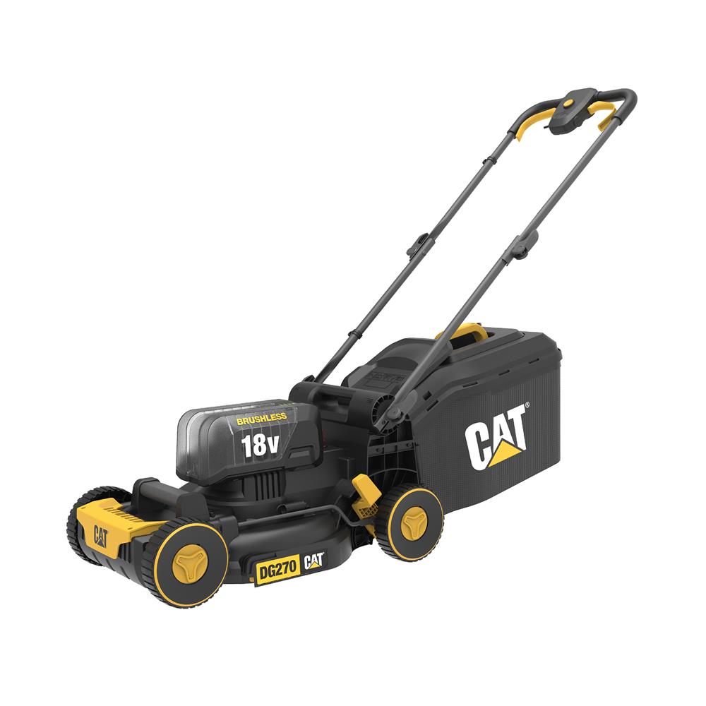 รถตัดหญ้าไร้สาย (พร้อมแบตเตอรี่) CAT DG270 18 โวลต์