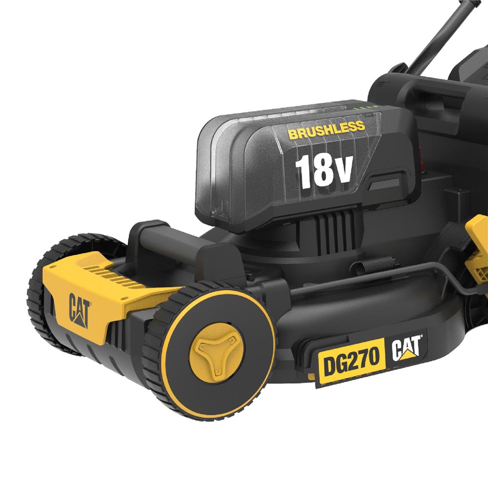 รถตัดหญ้าไร้สาย (พร้อมแบตเตอรี่) CAT DG270 18 โวลต์
