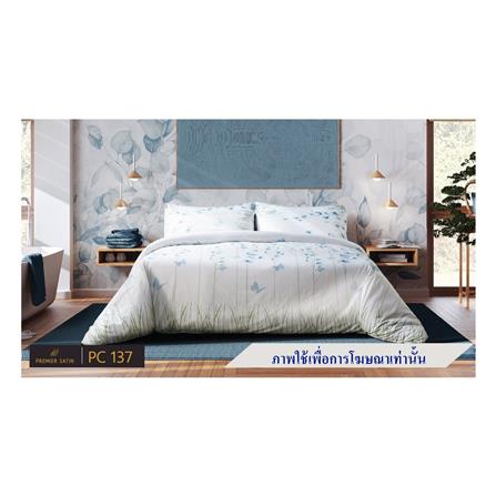 ชุดผ้าปูที่นอน 5 ฟุต 6 ชิ้น PREMIER SATIN ROYAL TOUCH PRINT PC137_0