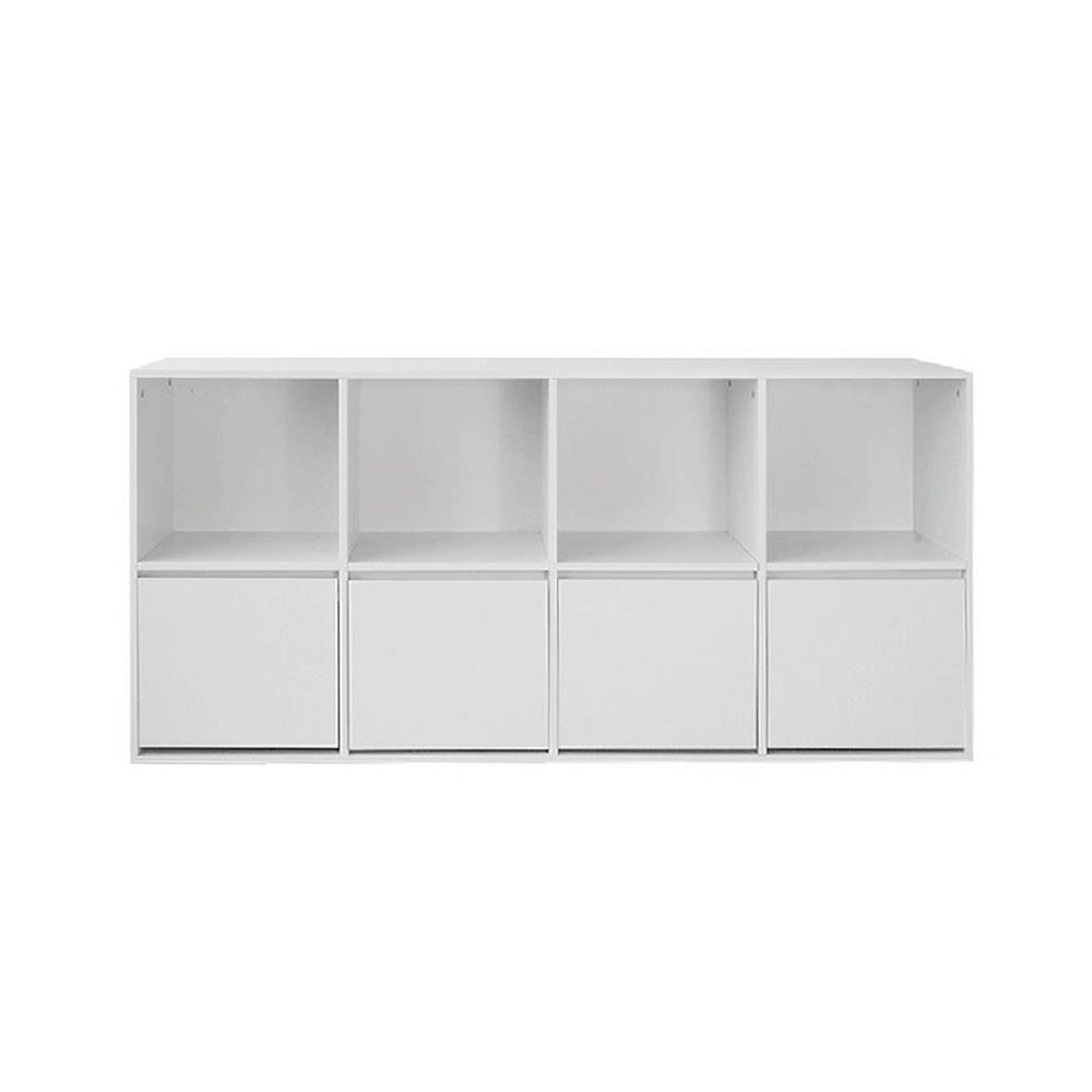 ตู้เตี้ยบานผสม 8 ช่อง LOOMS 19212212 160 ซม. สีขาว