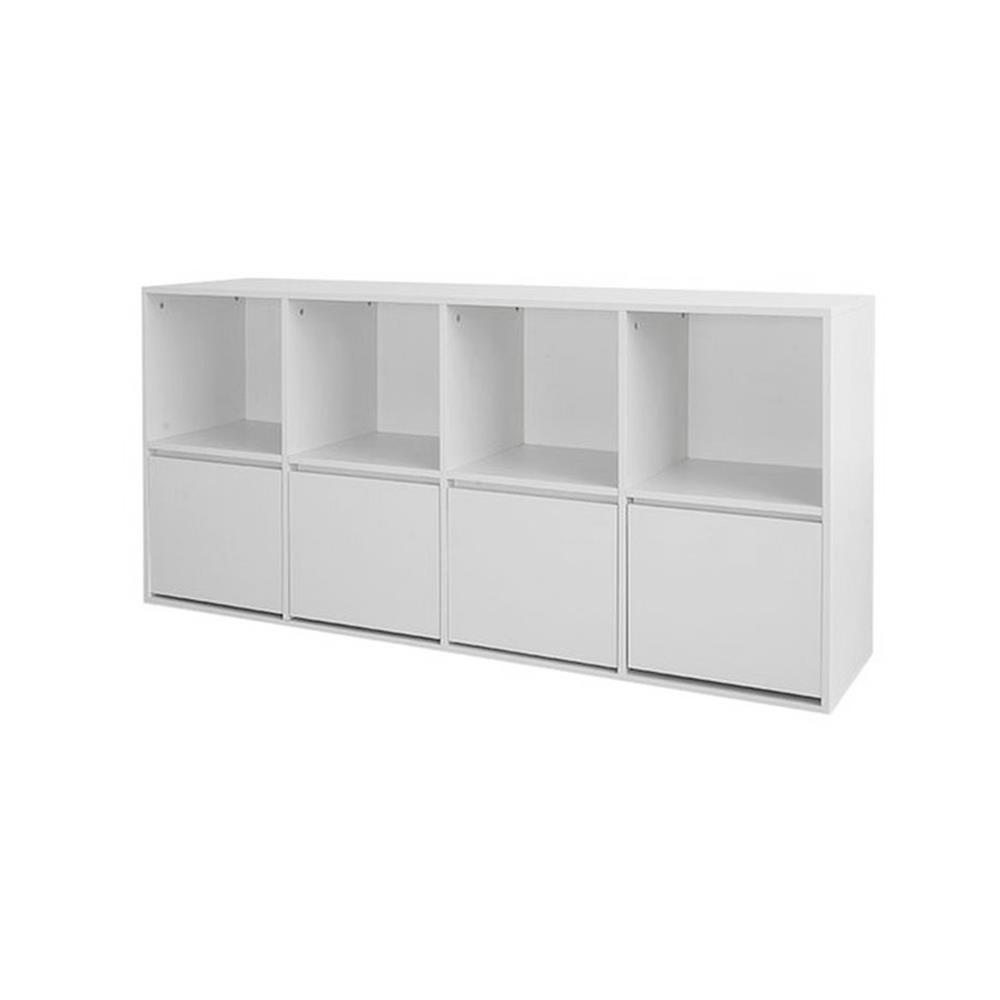 ตู้เตี้ยบานผสม 8 ช่อง LOOMS 19212212 160 ซม. สีขาว