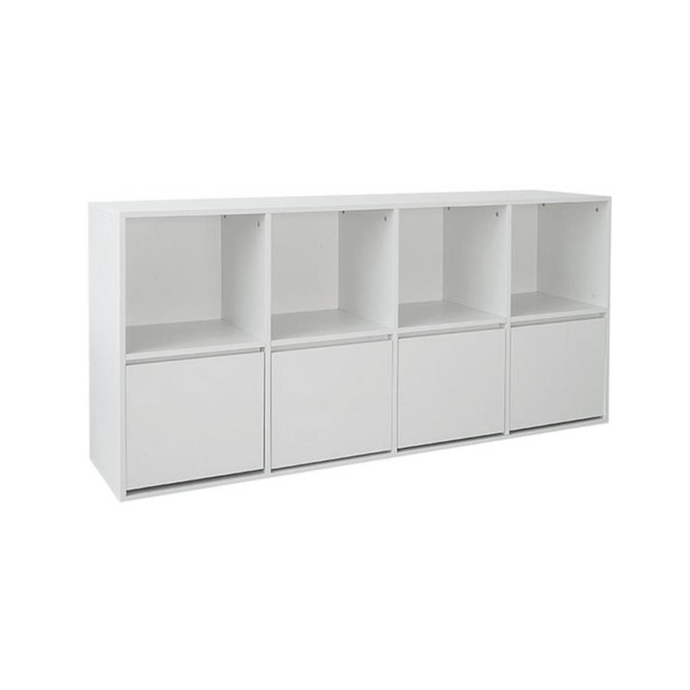 ตู้เตี้ยบานผสม 8 ช่อง LOOMS 19212212 160 ซม. สีขาว