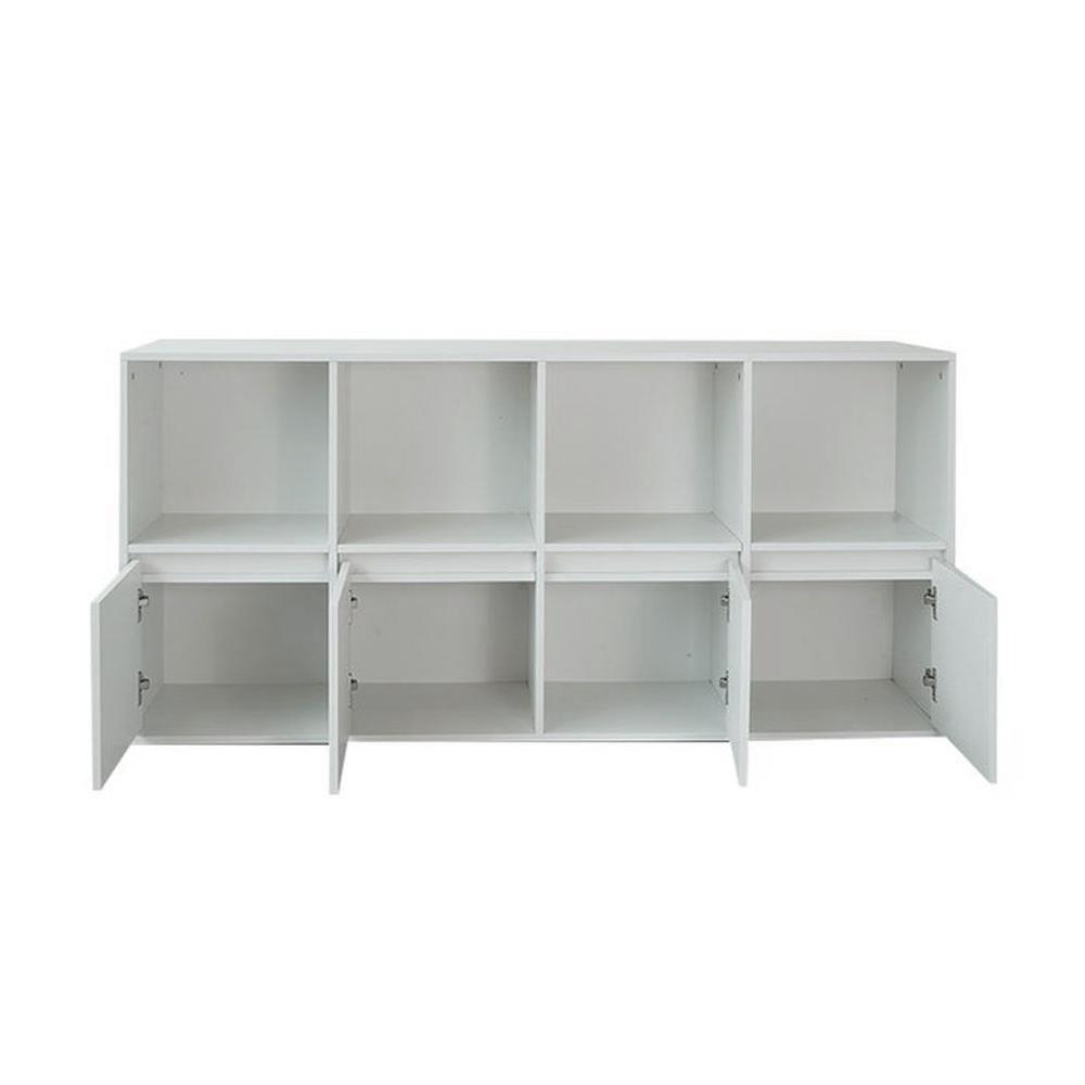 ตู้เตี้ยบานผสม 8 ช่อง LOOMS 19212212 160 ซม. สีขาว