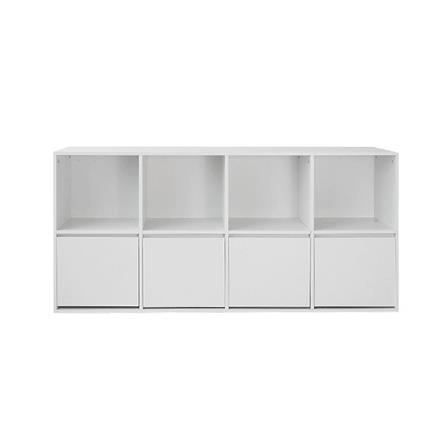 ตู้เตี้ยบานผสม 8 ช่อง LOOMS 19212212 160 ซม. สีขาว_0