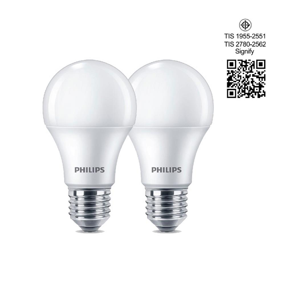 หลอด LED PHILIPS ESSENTIAL 7 วัตต์ WARM WHITE E27 แพ็ก 2 ชิ้น