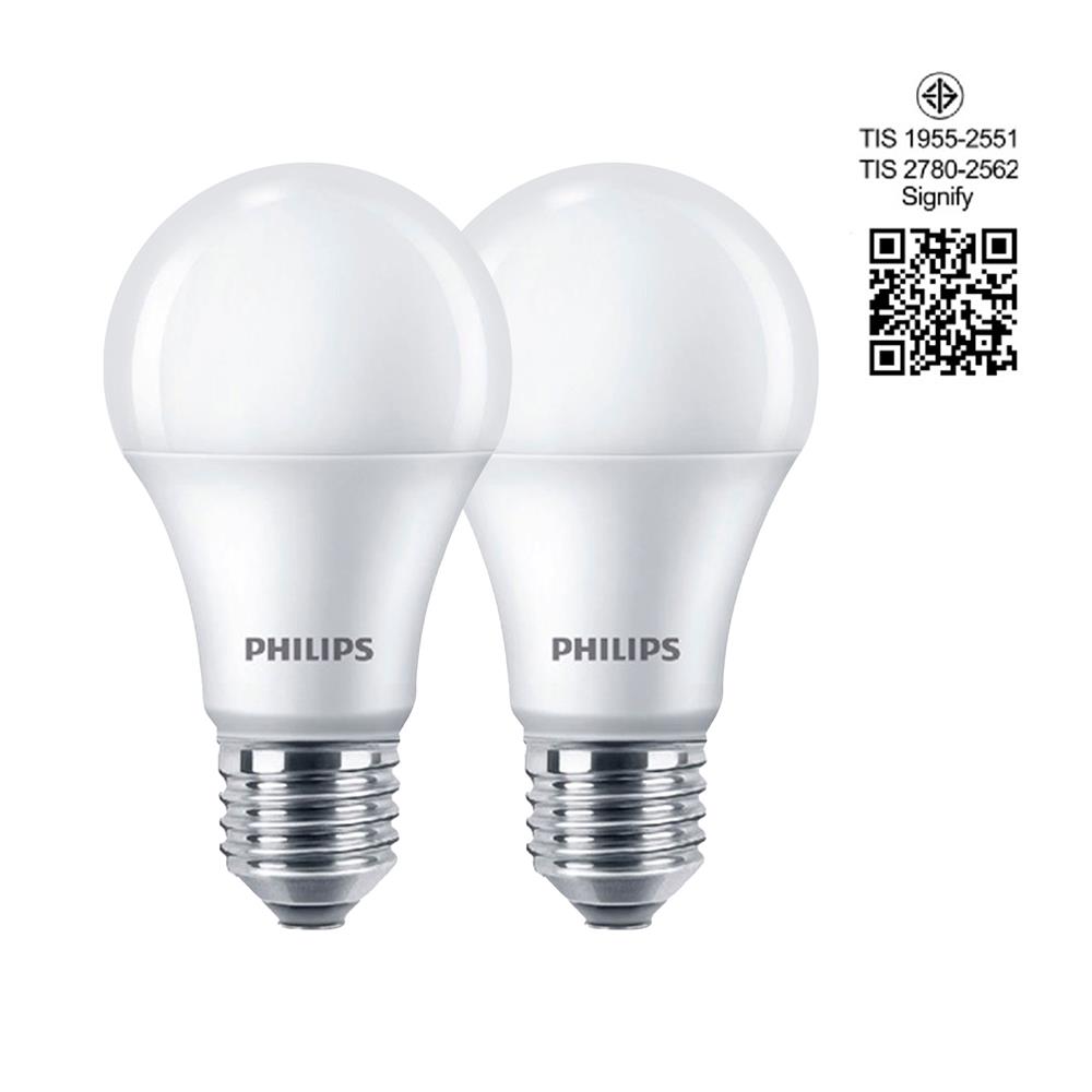 หลอด LED PHILIPS ESSENTIAL 13 วัตต์ WARM WHITE E27 แพ็ก 2 ชิ้น