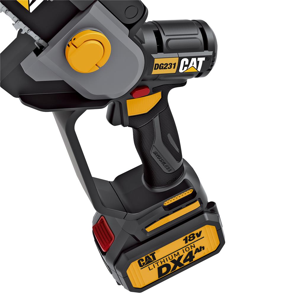 เลื่อยโซ่ไร้สาย (พร้อมแบตเตอรี่) CAT DG231 18 โวลต์ 4.7 นิ้ว