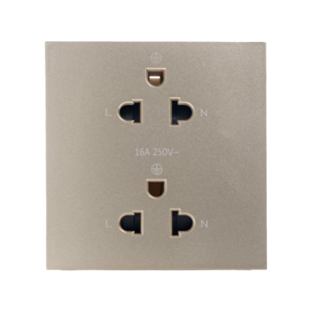 เต้ารับคู่ 3 ขา 2 ช่อง SIMON SIM52S-102L-G7 สีทอง