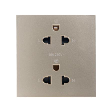 เต้ารับคู่ 3 ขา 2 ช่อง SIMON SIM52S-102L-G7 สีทอง_0