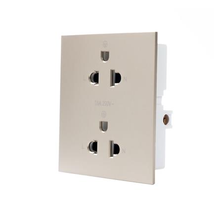 เต้ารับคู่ 3 ขา 2 ช่อง SIMON SIM52S-102L-G7 สีทอง_1