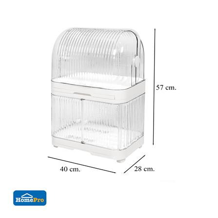 ชั้นคว่ำจานพลาสติก 2 ชั้น มีฝาครอบ KECH WATERY_7