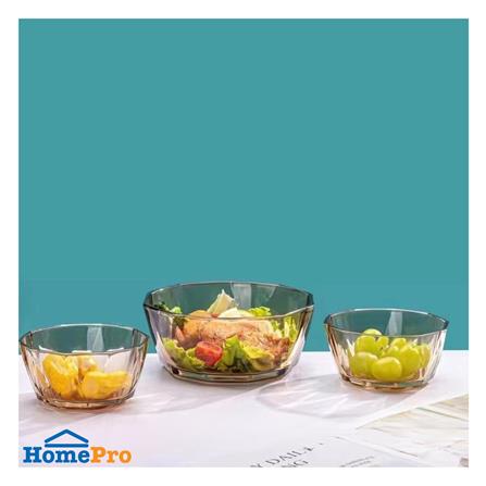 ชุดชามแก้ว KECH CRYSTAL สีชา (ชุด 3 ชิ้น)_3