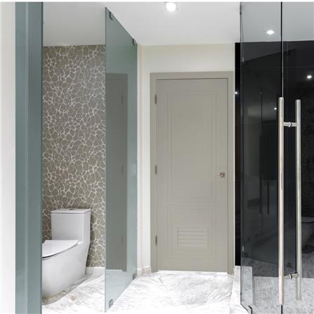 ประตูห้องน้ำ UPVC เจาะลูกบิด MODERNWOOD MLIR025 70X200 ซม. สีเบจ_3