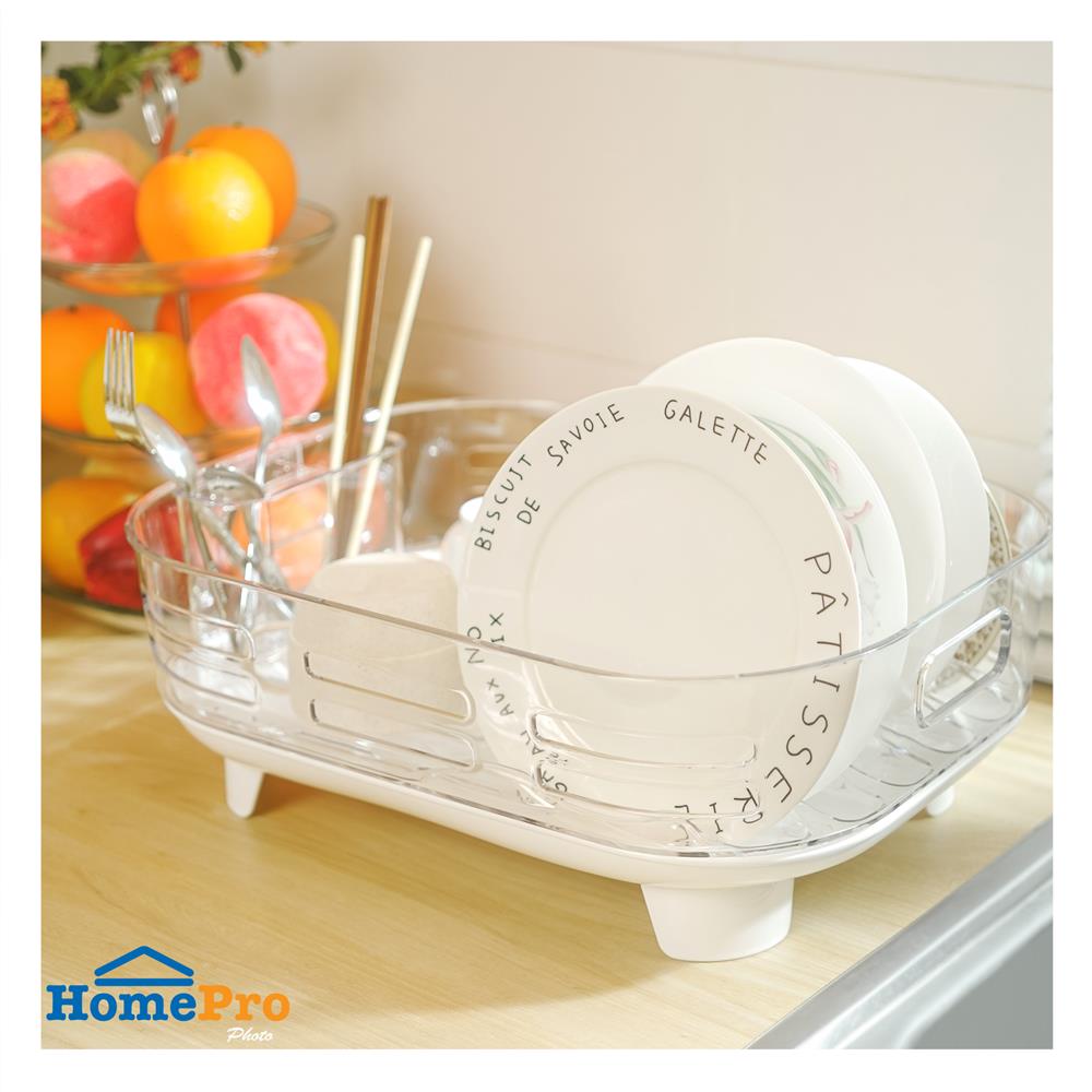 ชั้นคว่ำจานพลาสติก 1 ชั้น KECH WATERY สีใส