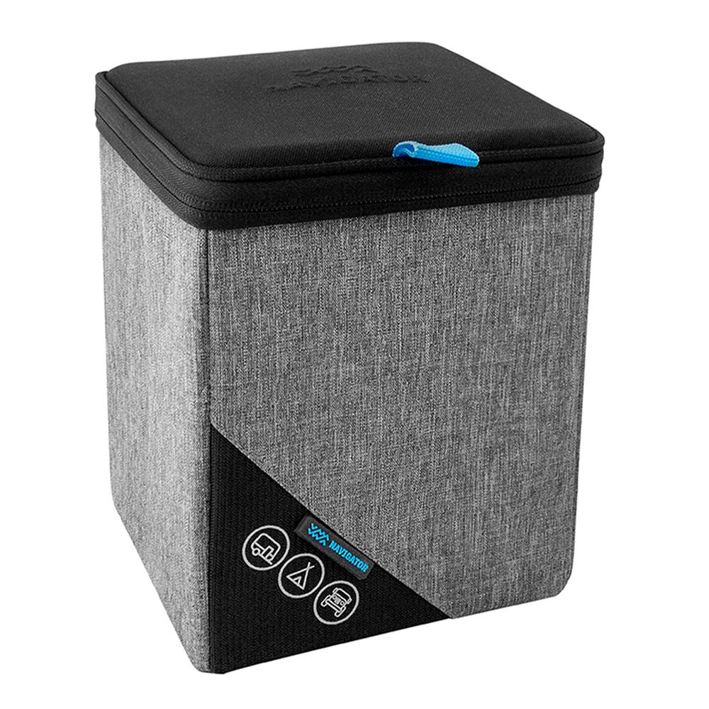 กระเป๋าแก้วไวน์ 4 ช่อง NAVIGATOR สีเทา/ดำ