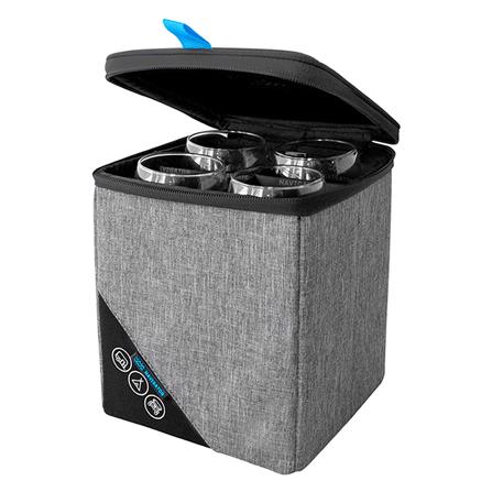 กระเป๋าแก้วไวน์ 4 ช่อง NAVIGATOR สีเทา/ดำ_1