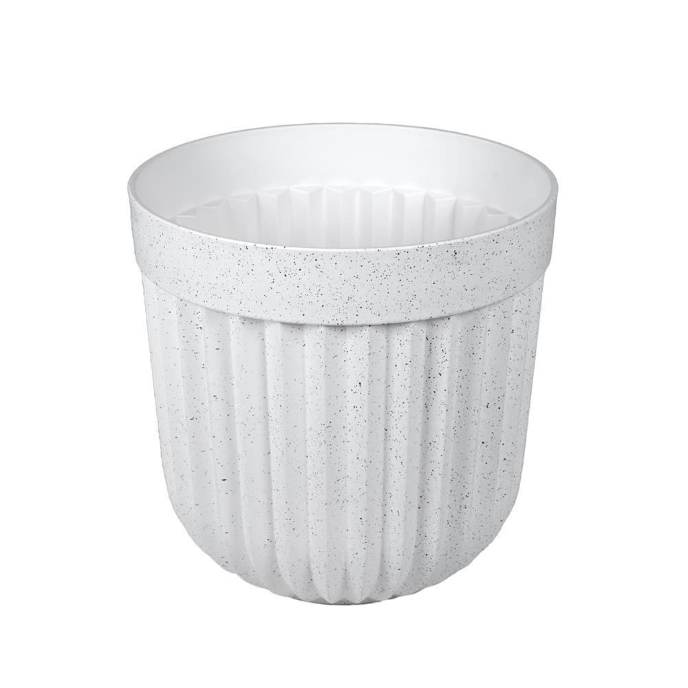 กระถางพลาสติก SPRING BONNIE 25 ซม. สีขาว_1