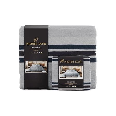 ชุดผ้าปูที่นอน 5 ฟุต 6 ชิ้น PREMIER SATIN ROYAL TOUCH PRINT PC143_4