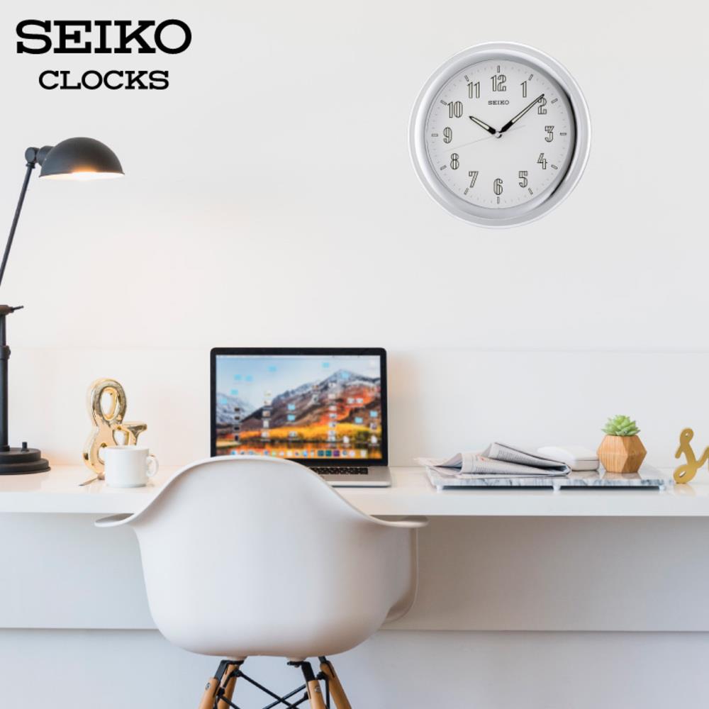 นาฬิกาแขวน SEIKO CLOCKS QXA313S 11 นิ้ว สีเงิน