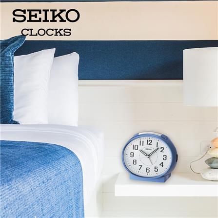 นาฬิกาปลุก SEIKO CLOCKS QHK059L 4.4X5 นิ้ว สีน้ำเงิน_4
