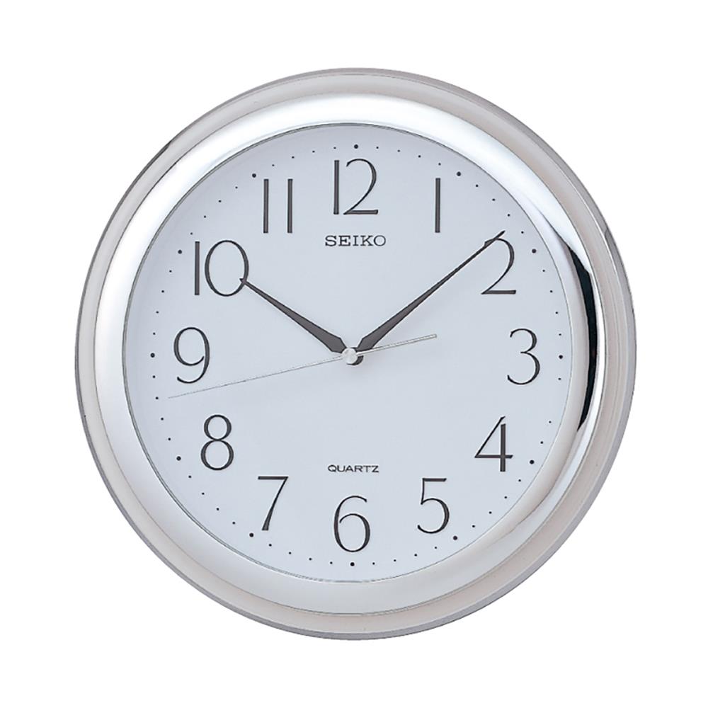 นาฬิกาแขวน SEIKO CLOCKS QXA261S 11.4 นิ้ว สีเงิน
