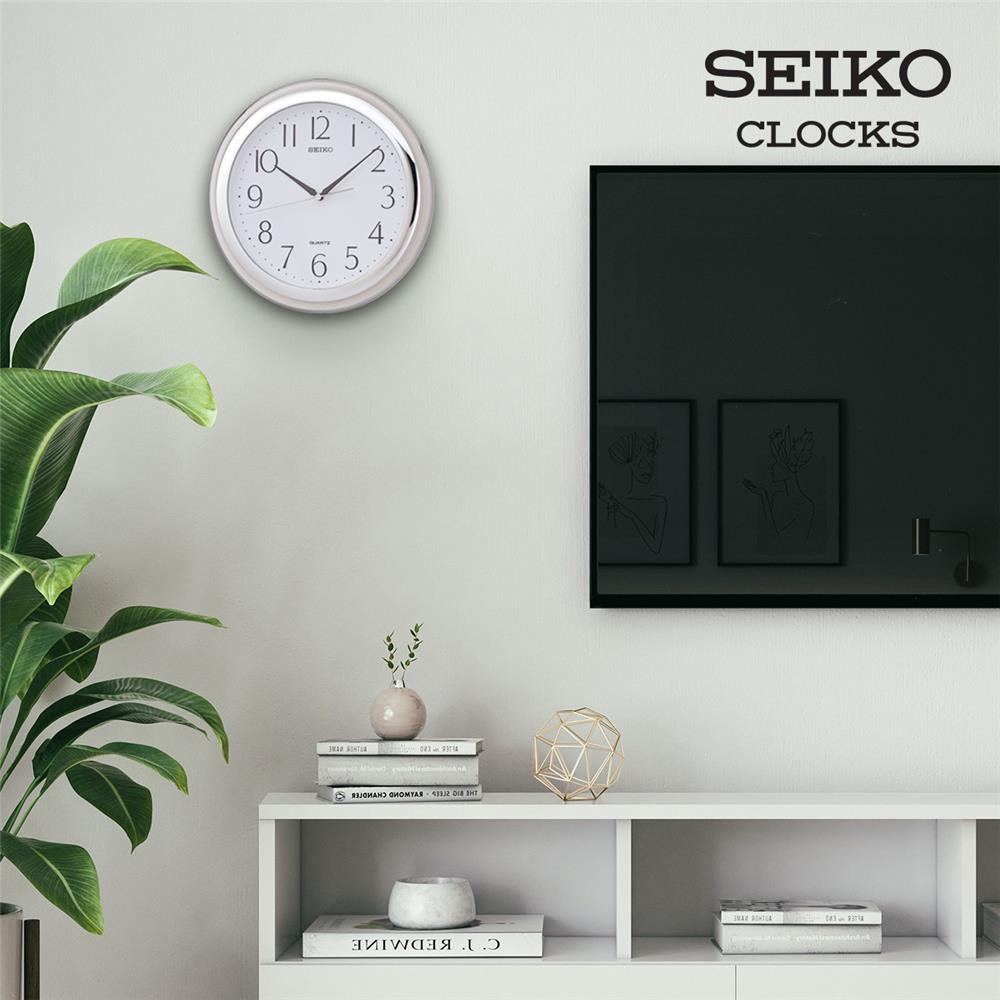นาฬิกาแขวน SEIKO CLOCKS QXA261S 11.4 นิ้ว สีเงิน