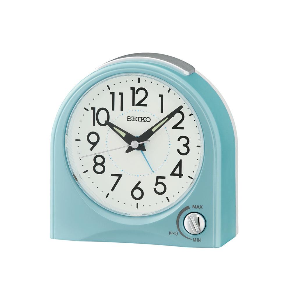 นาฬิกาปลุก SEIKO CLOCKS QHE204L 4.6X4.5 นิ้ว สีฟ้า