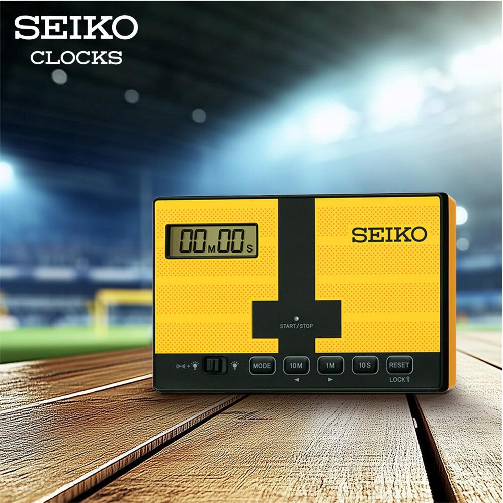 นาฬิกาตั้งโต๊ะ SEIKO CLOCKS QHL098Y 3.9X2.5 นิ้ว สีเหลือง