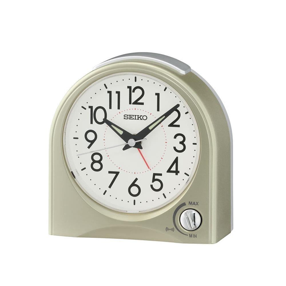 นาฬิกาปลุก SEIKO CLOCKS QHE204G 4.6X4.5 นิ้ว สีทอง
