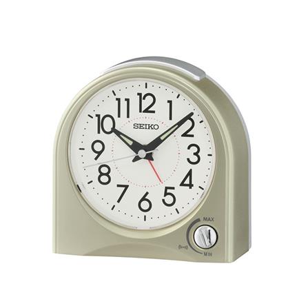 นาฬิกาปลุก SEIKO CLOCKS QHE204G 4.6X4.5 นิ้ว สีทอง