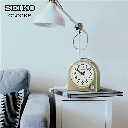 นาฬิกาปลุก SEIKO CLOCKS QHE204G 4.6X4.5 นิ้ว สีทอง_4