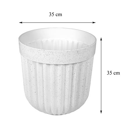 กระถางพลาสติก SPRING BONNIE 35 ซม. สีขาว_6