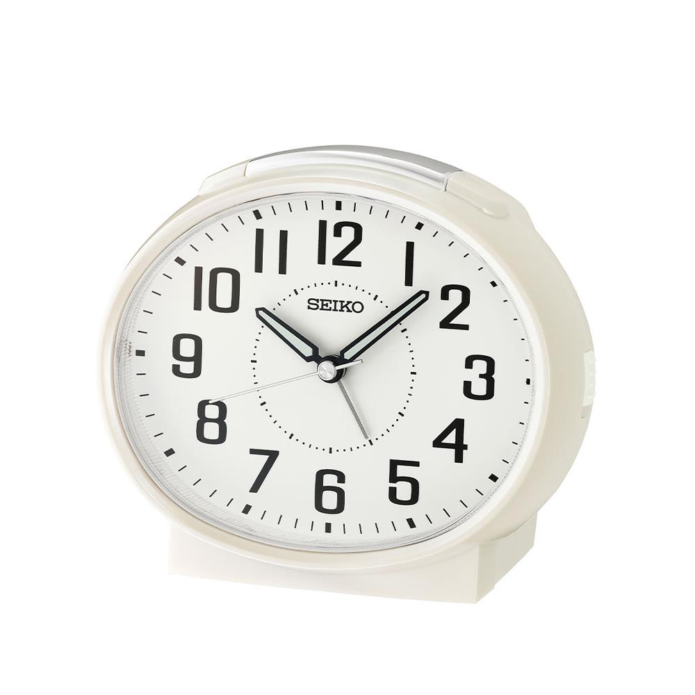 นาฬิกาปลุก SEIKO CLOCKS QHK059W 4.4X5 นิ้ว สีขาว