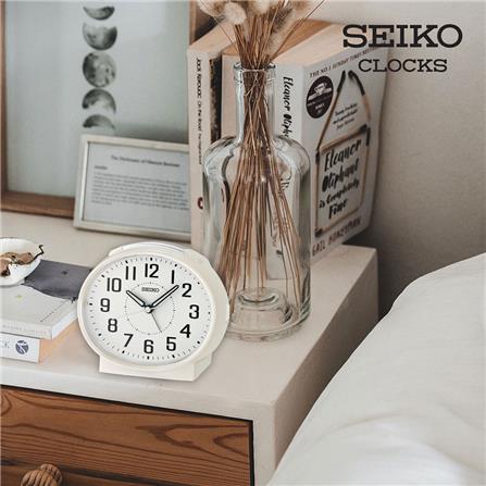 นาฬิกาปลุก SEIKO CLOCKS QHK059W 4.4X5 นิ้ว สีขาว_3