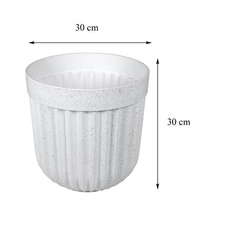 กระถางพลาสติก SPRING BONNIE 30 ซม. สีขาว_7