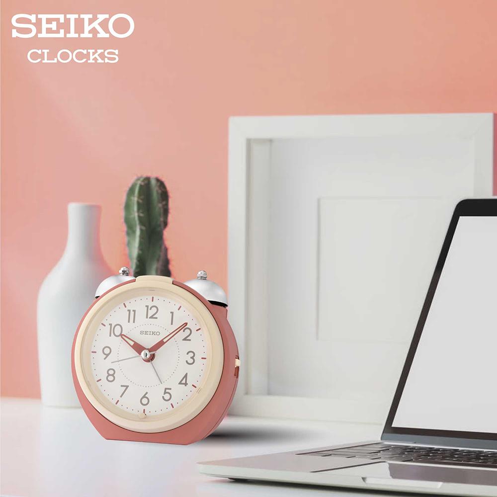 นาฬิกาปลุก SEIKO CLOCKS QHK054R 4.5X4.4 นิ้ว สีแดง